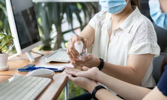 Goodsanitizer and disinfectant thumb why sanitizer is must at office